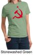 Russian Shirt Hammer and Sickle Red Print Ladies T-shirt