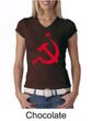 Russian Shirt Hammer and Sickle Red Print Ladies V-neck Shirt