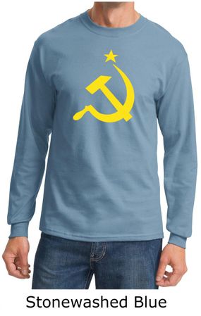 Russian Shirt Hammer and Sickle USSR Adult Long Sleeve Shirt