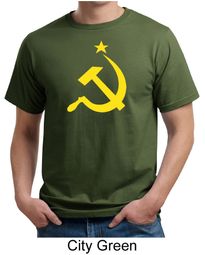 Russian Shirt Hammer and Sickle USSR Adult Organic T-shirt