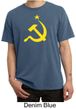 Russian Shirt Hammer and Sickle USSR Adult Pigment Dyed T-shirt