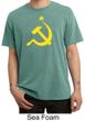 Russian Shirt Hammer and Sickle USSR Adult Pigment Dyed T-shirt
