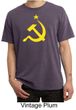 Russian Shirt Hammer and Sickle USSR Adult Pigment Dyed T-shirt