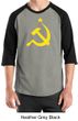 Russian Shirt Hammer and Sickle USSR Adult Raglan Shirt