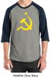 Russian Shirt Hammer and Sickle USSR Adult Raglan Shirt