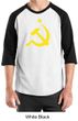 Russian Shirt Hammer and Sickle USSR Adult Raglan Shirt