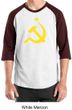 Russian Shirt Hammer and Sickle USSR Adult Raglan Shirt