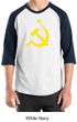 Russian Shirt Hammer and Sickle USSR Adult Raglan Shirt