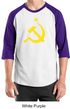 Russian Shirt Hammer and Sickle USSR Adult Raglan Shirt