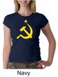Russian Shirt Hammer and Sickle USSR Ladies Crew Neck Shirt