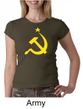 Russian Shirt Hammer and Sickle USSR Ladies Crew Neck Shirt