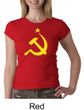 Russian Shirt Hammer and Sickle USSR Ladies Crew Neck Shirt