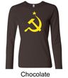 Russian Shirt Hammer and Sickle USSR Ladies Long Sleeve Shirt