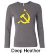 Russian Shirt Hammer and Sickle USSR Ladies Long Sleeve Shirt