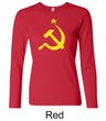 Russian Shirt Hammer and Sickle USSR Ladies Long Sleeve Shirt