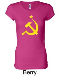 Russian Shirt Hammer and Sickle USSR Ladies Longer Length Shirt