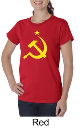 Russian Shirt Hammer and Sickle USSR Ladies Organic T-shirt