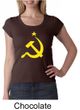 Russian Shirt Hammer and Sickle USSR Ladies Scoop Neck Shirt