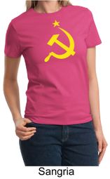 Russian Shirt Hammer and Sickle USSR Ladies T-shirt