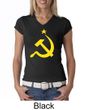 Russian Shirt Hammer and Sickle USSR Ladies V-neck Shirt
