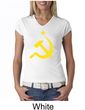 Russian Shirt Hammer and Sickle USSR Ladies V-neck Shirt