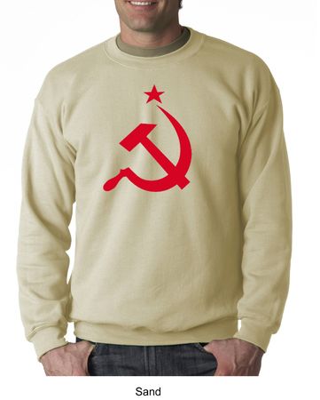 Russian Sweatshirt Hammer and Sickle Red Print Adult Sweat Shirt