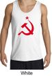 Russian Tank Hammer and Sickle Red Print Adult Tanktop