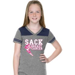 Sack Breast Cancer Girls Football Shirt