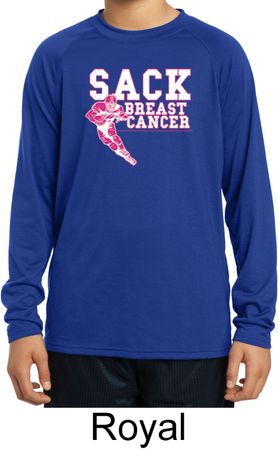 Sack Breast Cancer Kids Dry Wicking Long Sleeve Shirt