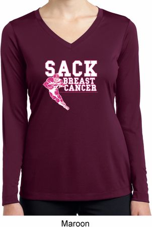 Sack Breast Cancer Ladies Dry Wicking Long Sleeve Shirt