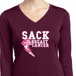 Sack Breast Cancer Ladies Dry Wicking Long Sleeve Shirt