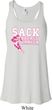 Sack Breast Cancer Ladies Flowy Racerback Tanktop