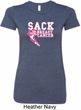 Sack Breast Cancer Ladies Longer Length Shirt