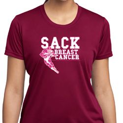 Sack Breast Cancer Ladies Moisture Wicking Shirt