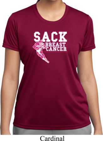 Sack Breast Cancer Ladies Moisture Wicking Shirt