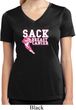 Sack Breast Cancer Ladies Moisture Wicking V-neck Shirt