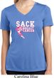 Sack Breast Cancer Ladies Moisture Wicking V-neck Shirt