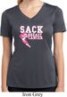 Sack Breast Cancer Ladies Moisture Wicking V-neck Shirt