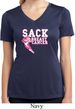 Sack Breast Cancer Ladies Moisture Wicking V-neck Shirt