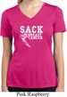 Sack Breast Cancer Ladies Moisture Wicking V-neck Shirt