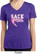 Sack Breast Cancer Ladies Moisture Wicking V-neck Shirt