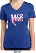 Sack Breast Cancer Ladies Moisture Wicking V-neck Shirt