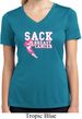 Sack Breast Cancer Ladies Moisture Wicking V-neck Shirt