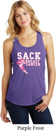 Sack Breast Cancer Ladies Racerback Tank Top
