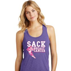 Sack Breast Cancer Ladies Racerback Tank Top