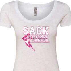 Sack Breast Cancer Ladies Scoop Neck Shirt
