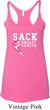 Sack Breast Cancer Ladies Tri Blend Racerback Tank Top