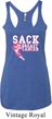 Sack Breast Cancer Ladies Tri Blend Racerback Tank Top