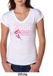 Sack Breast Cancer Ladies Tri Blend V-Neck Shirt