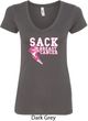 Sack Breast Cancer Ladies V-Neck Shirt